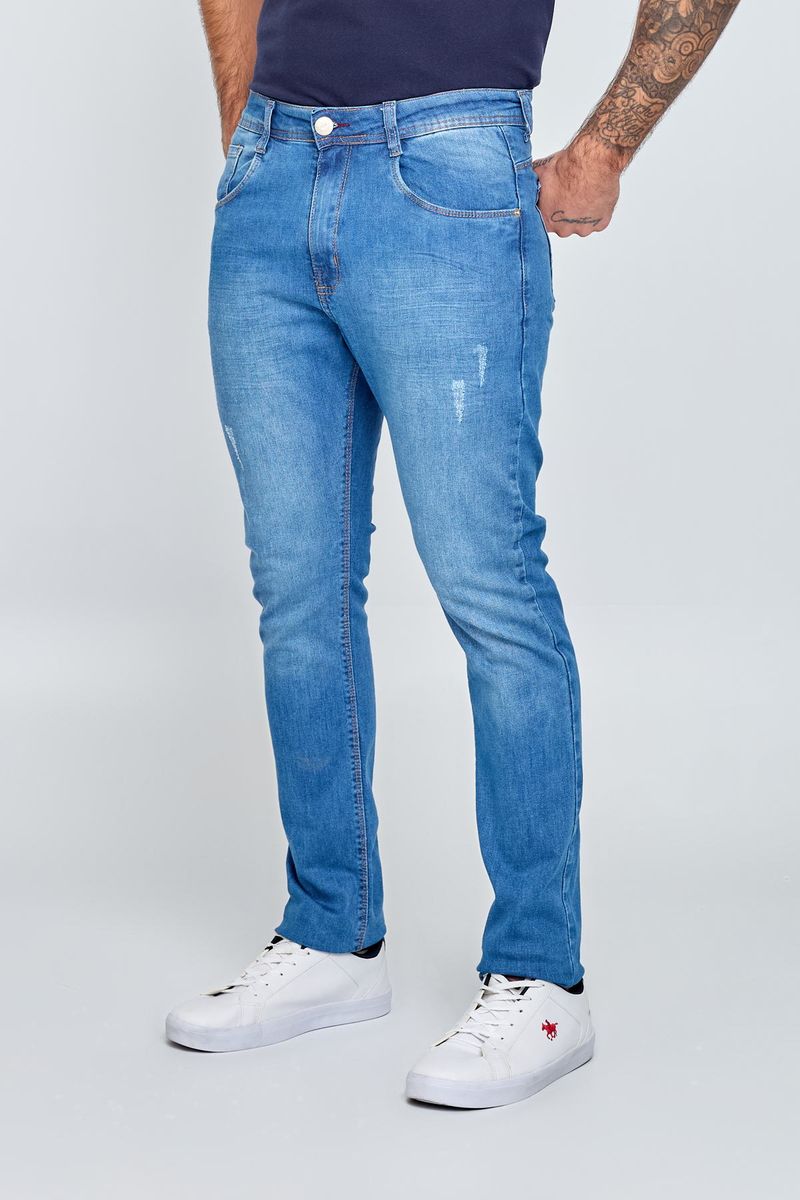 Calça fashion jeans masculina jovem