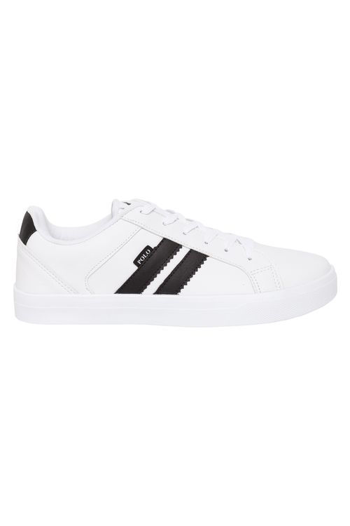 Tns casual masc 2 listras pl084 branco branco