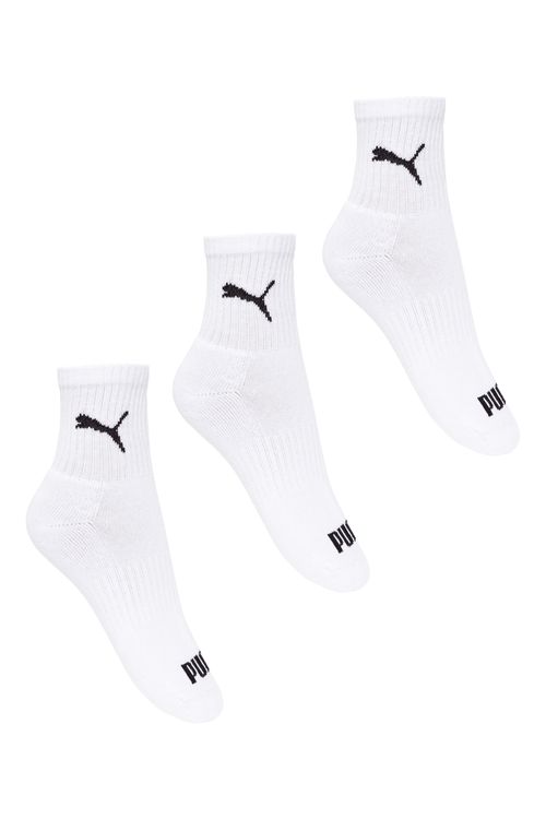 Kit Meias 3x1 Cano Médio Puma Branco 39 a 43