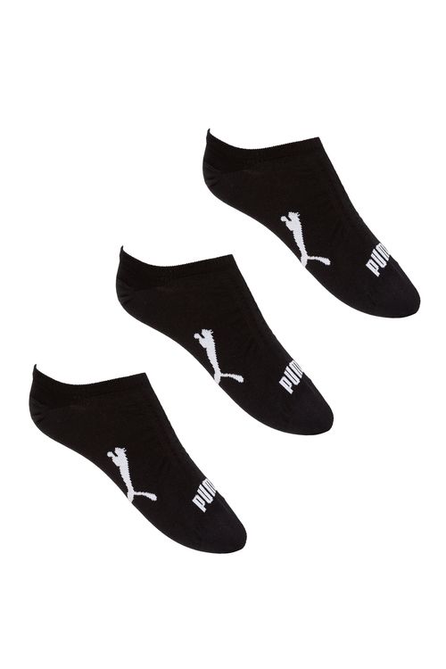 Kit 3 Pares de Meias Masculinas Sapatilha Puma Pretas Tam 39 ao 43