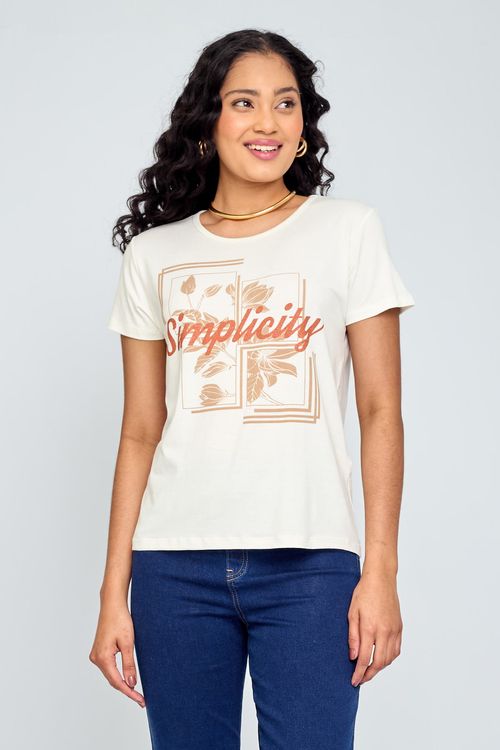 Blusa Feminina em Viscolycra Off White