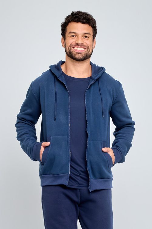 BLUSA MASC ESPORTE MEM400B FLEECE MHO - MARINHO