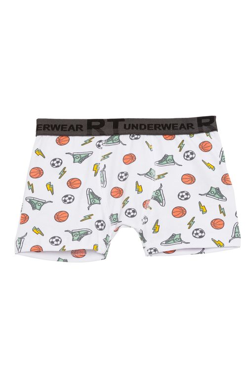 Cueca boxer estampa cotton - 4-8 sortidas