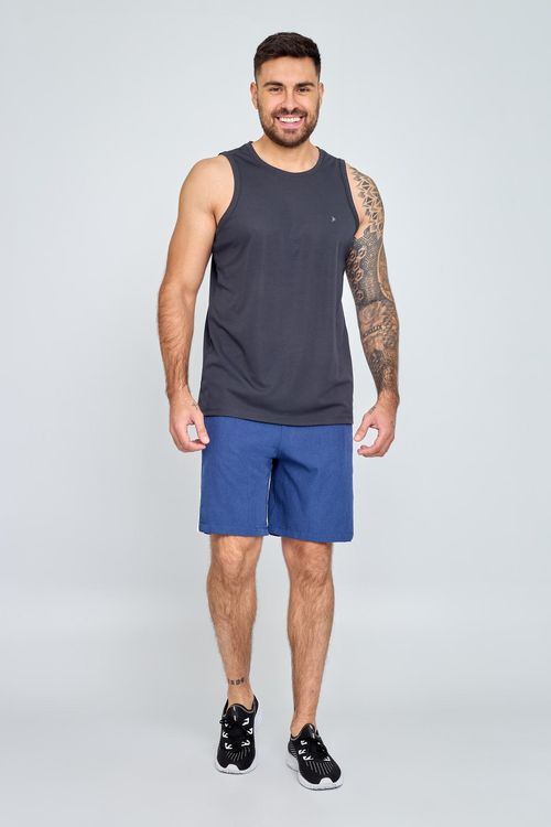 Bermuda Masculina Caedu Esporte Tactel Azul Mescla