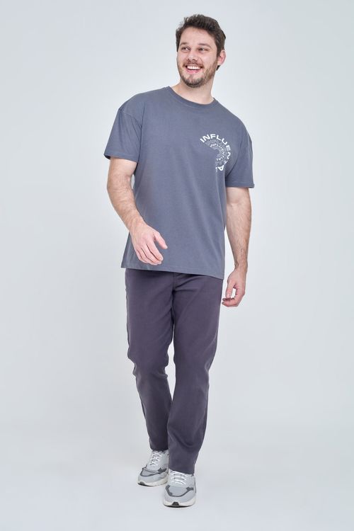 Calça Masculina Slim Chumbo