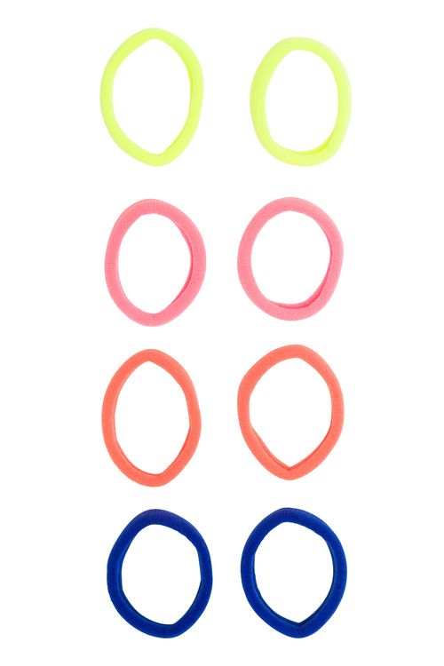 Kit com 8 Elásticos para Cabelos de Basquete Sortidos