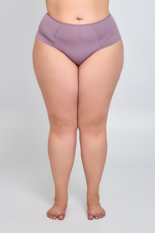 Calcinha Feminina Basic Fio Duplo Roxo Médio