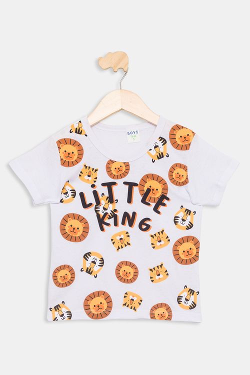 Camiseta Infantil 1/3 Anos Tigre - Branco