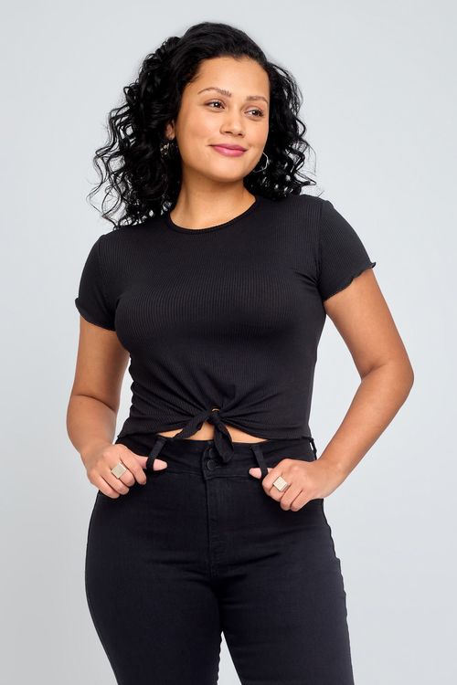 Top Feminino Ribana Preto