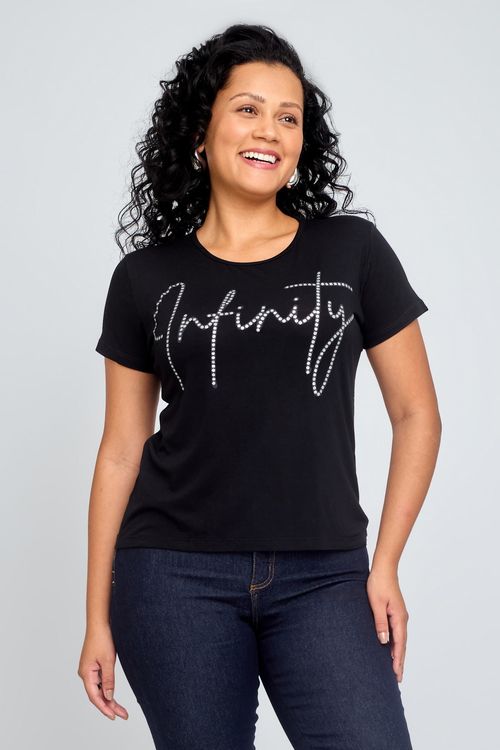Blusa Feminina em Viscose Infinity Preta