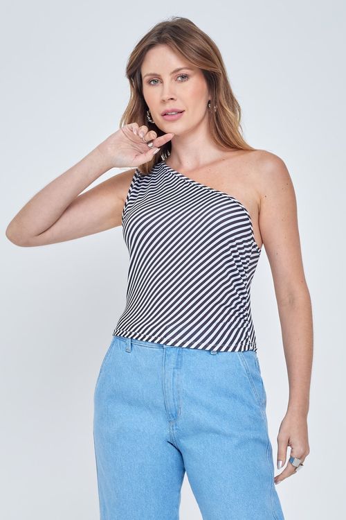 Top Feminino Fashion Listrado