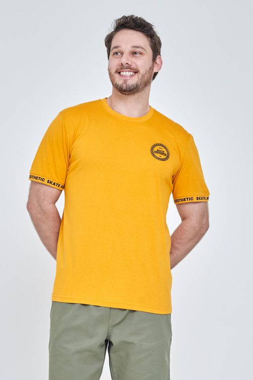 Camiseta Masculina Street Mostarda