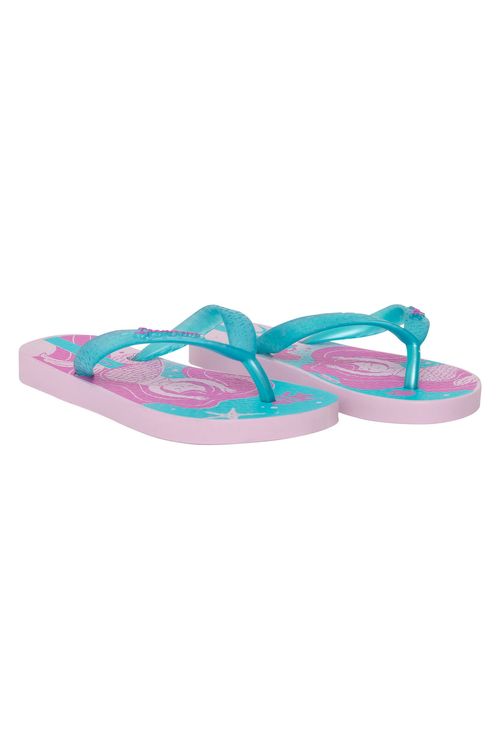 Chinelo Ipanema Fantasia Sereia Infantil Rosa e Azul