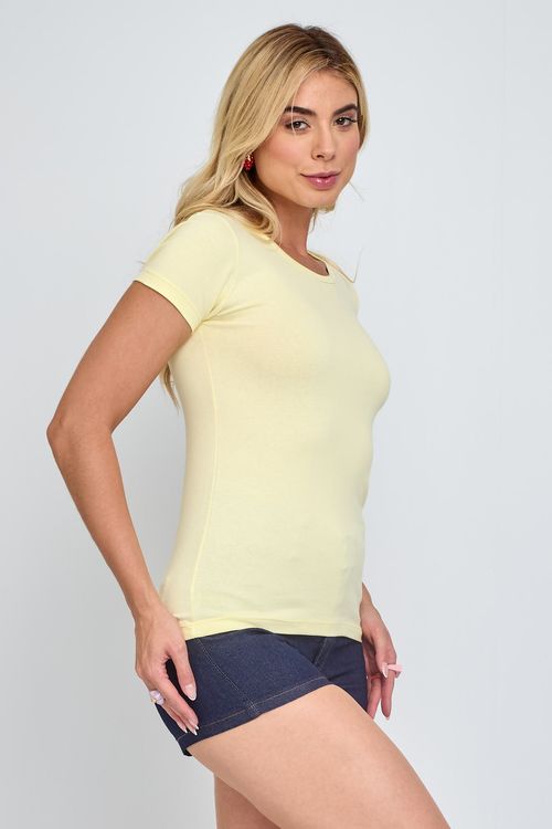 Blusa Feminina em Cotton Amarela