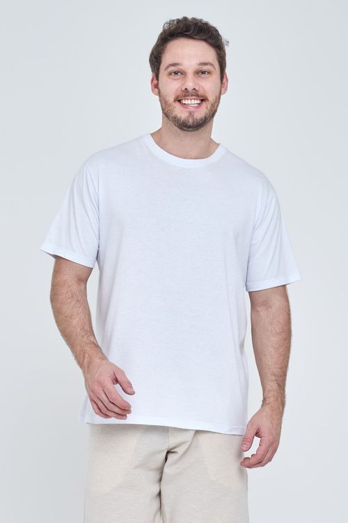 Camiseta Masculina Caedu Branca Algodão Essencial