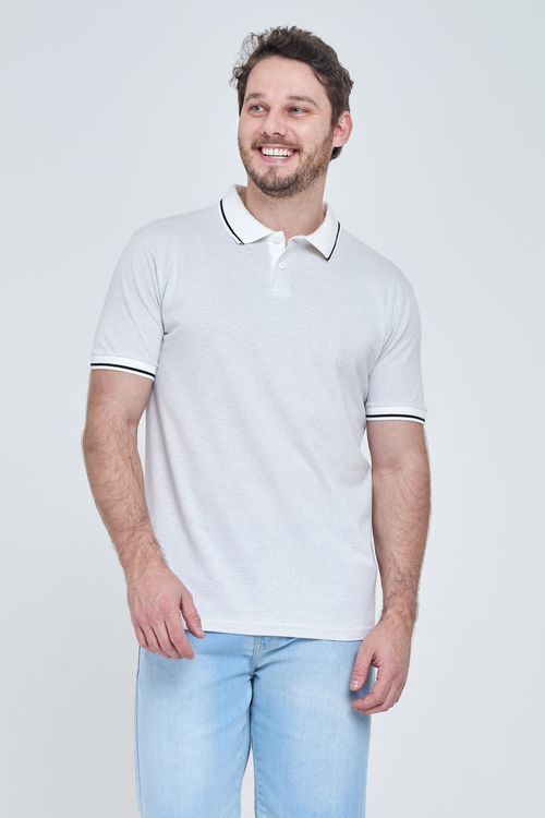 Camisa Polo Masculina Branca