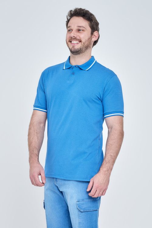 Polo Masculina Azul