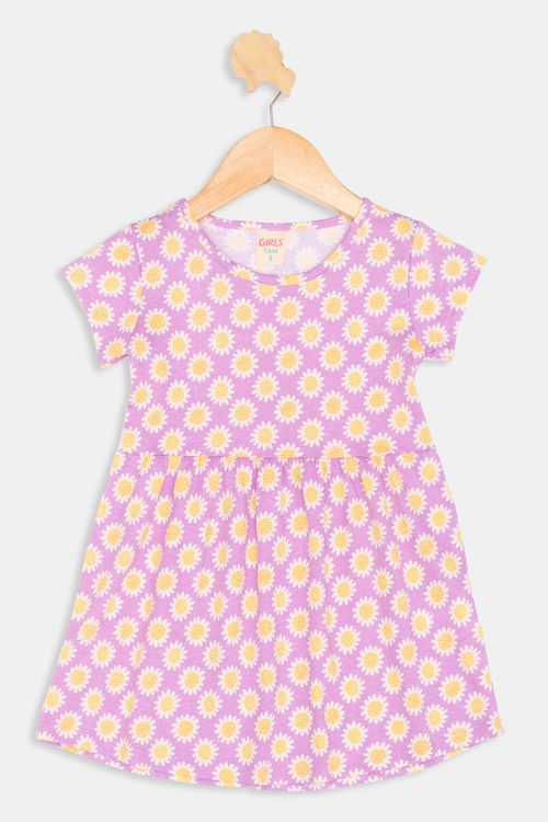 Vestido Infantil Meninas Floral Rosa Tam 1 a 3