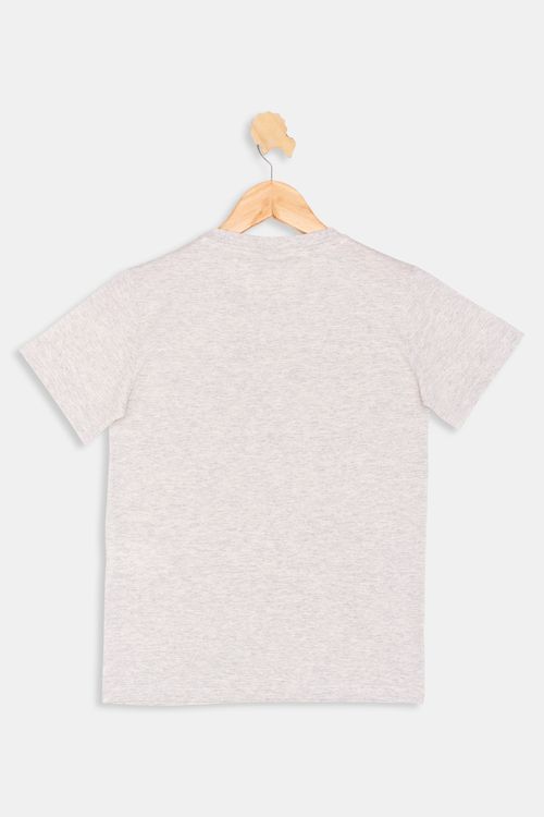 Camiseta Juvenil Caedu Algodão Bege Tam. 10 a 16