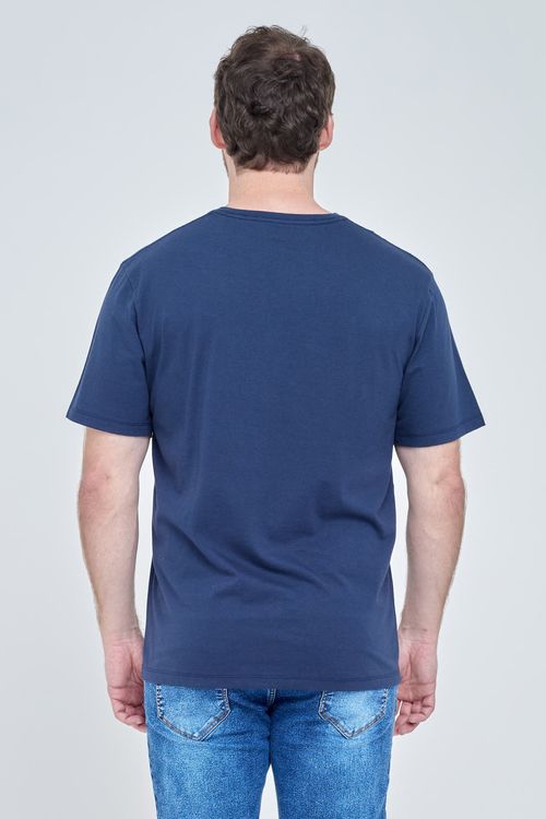 Camiseta Masculina Caedu Marinho Algodão Confortável