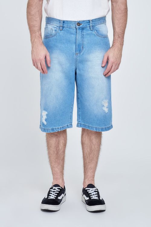 Bermuda Masculina Jeans Claro