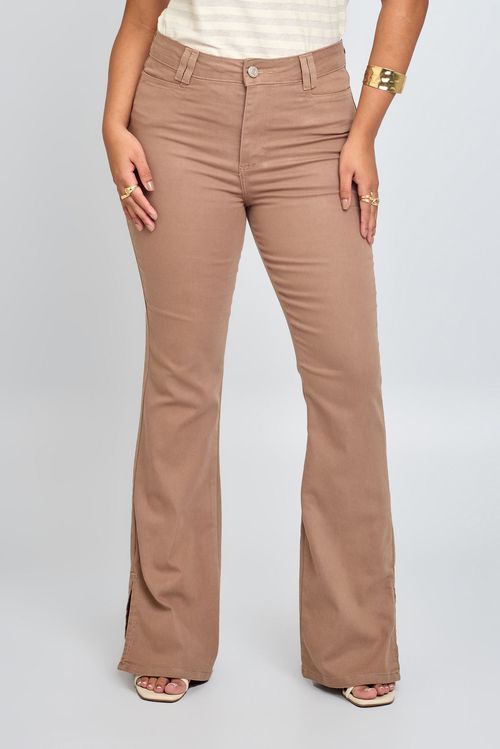 Calça Feminina Flare Bege