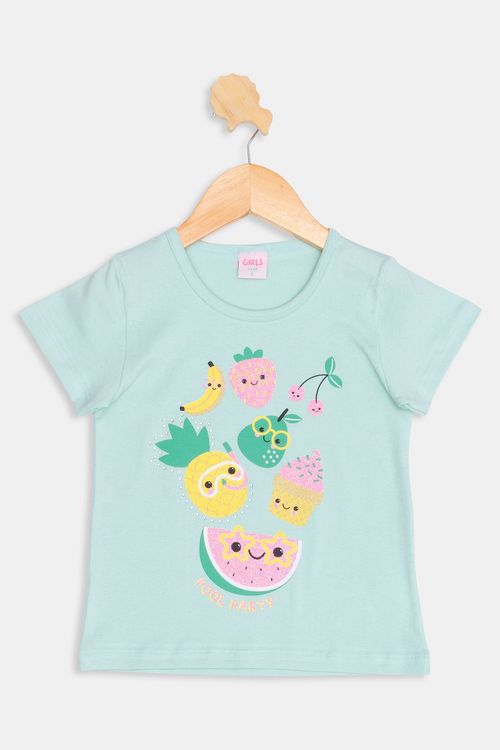 Blusa inf4/8nas frutas verde verde claro