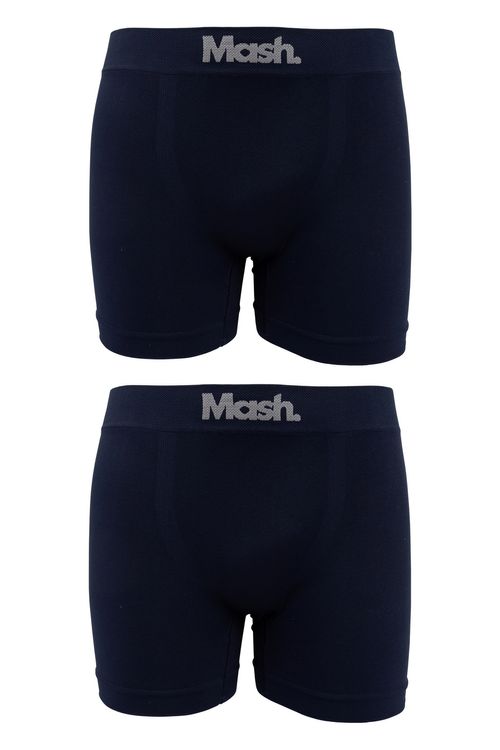 Kit cueca boxer micro mash marinho- p-gg marinho