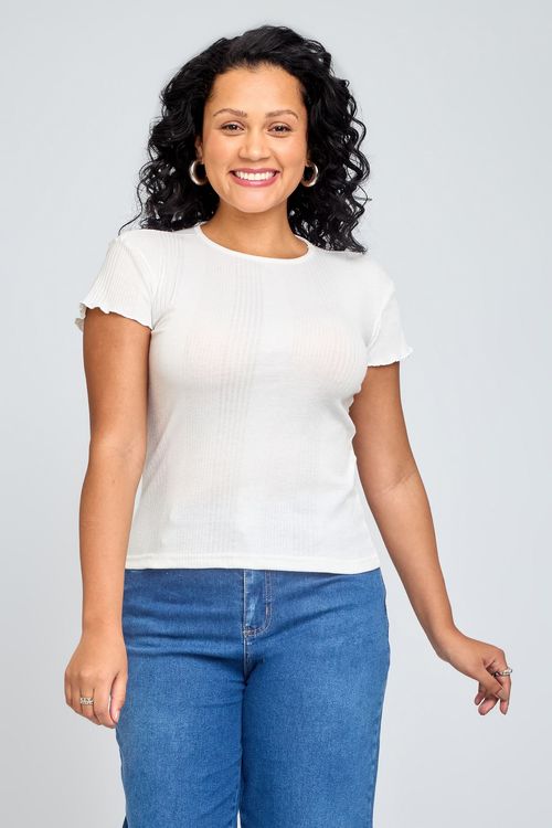 Blusa Feminina Casual Off White