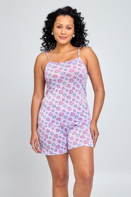 PIJAMA SM LIGANETE LBP051 CORACAO LILAS - LILAS