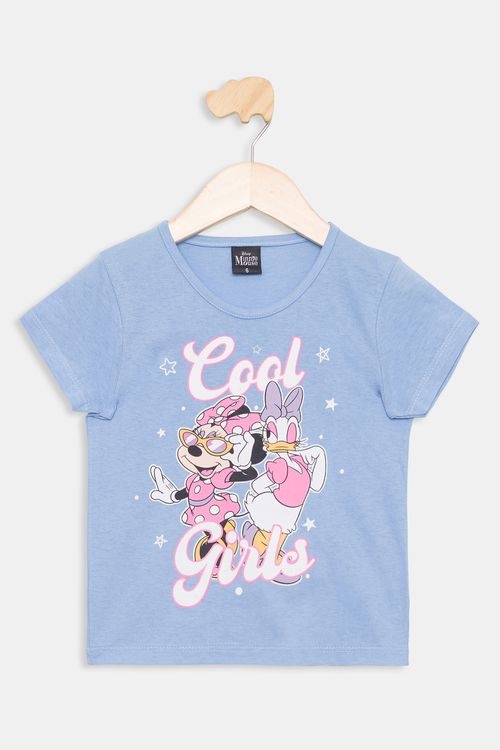 Blusa Infantil 4/10 Anos Minnie e Margarida - Azul Claro