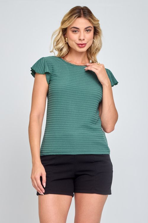 Blusa Feminina Malha Verde Médio