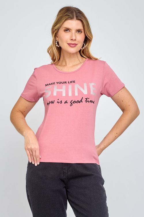 Blusa Feminina em Viscolycra Rosa Claro