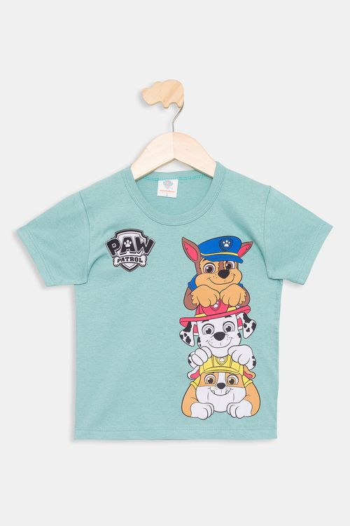 Camiseta Infantil 1/3 Anos Patrulha Canina - Verde