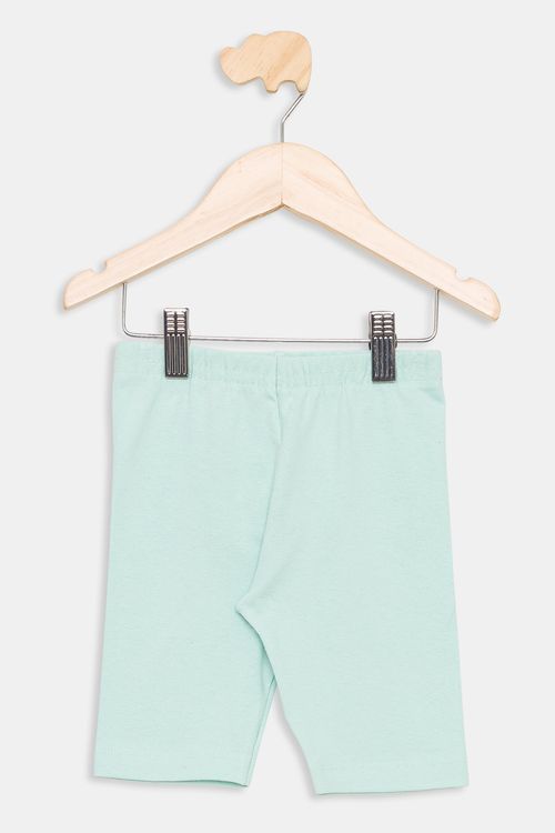 Ciclista Infantil em Cotton Verde Claro Tam 1 a 3