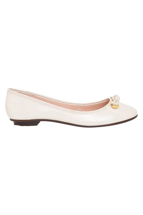 Sapato Verniz Branco/Off White