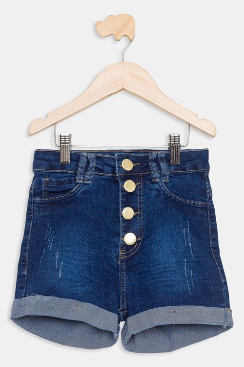 Shorts inf10/16nas 15253 jns cint alta jeans medio