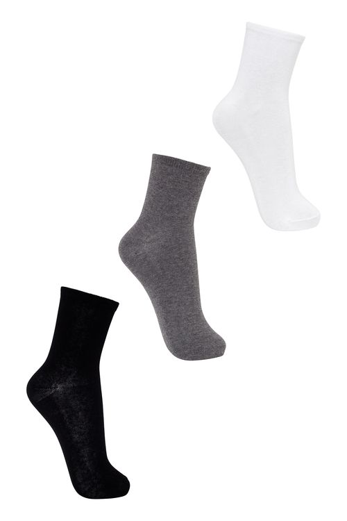 Kit 3 Meias Masculinas Cano Médio Sortidas Tam 39 a 44