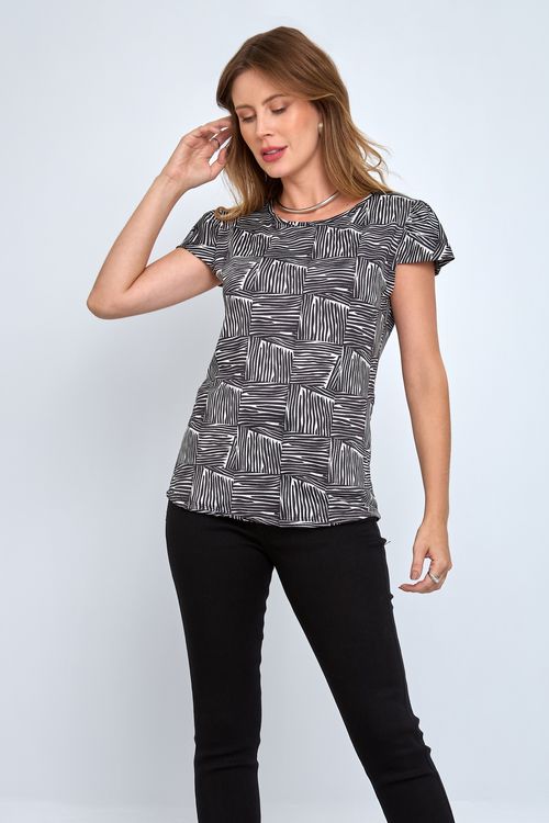 Blusa Feminina Helanca Estampada