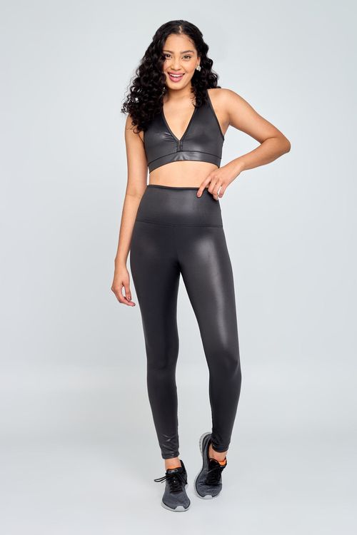Calça Feminina Fitness Caedu Cintura Alta Preta