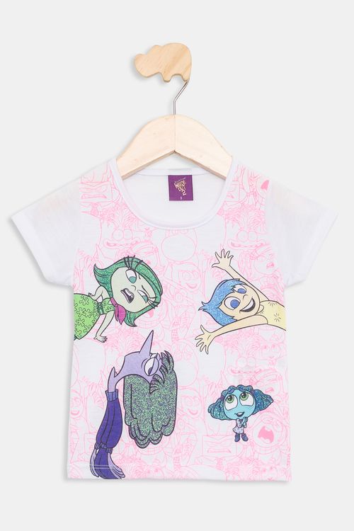 Blusa Infantil Divertidamente Branca Tam 1 a 3