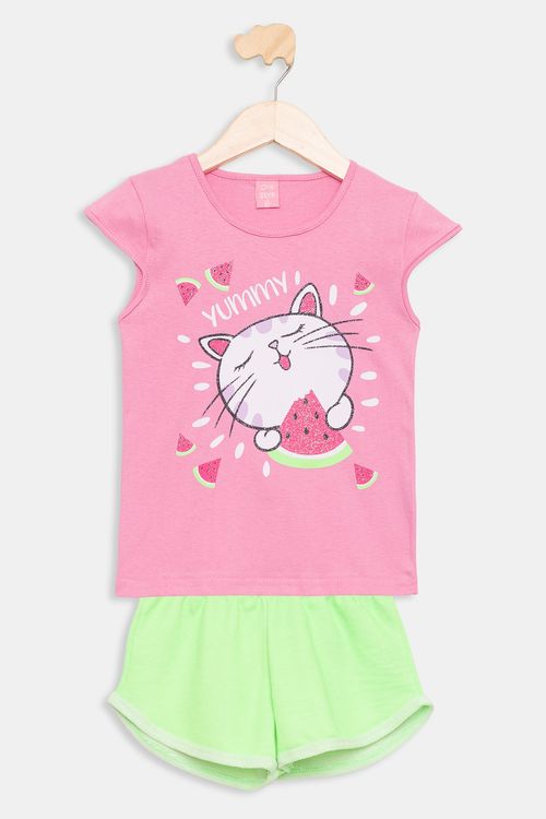 Conjunto Infantil 4/8 Anos 55201B - Rosa