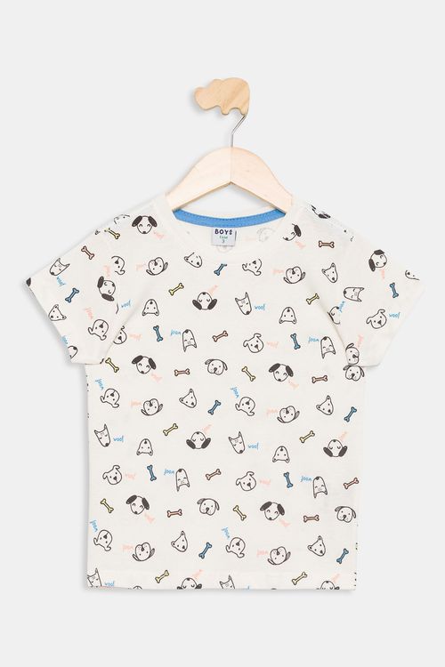 Camiseta Infantil 1/3 Anos Dino - Off White