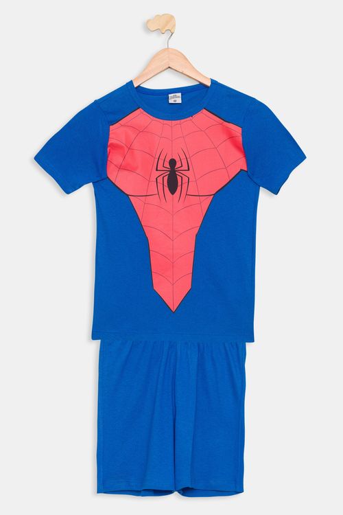 Pijama nos ct homem aranha - 4 ao 10 azul claro