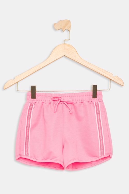 Shorts Infantil 10 a 16 anos Meninas Rosa Neon