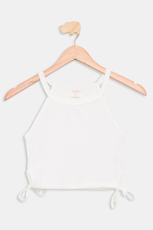 Regata Cropped Juvenil Caedu Off White Amarração 10-16