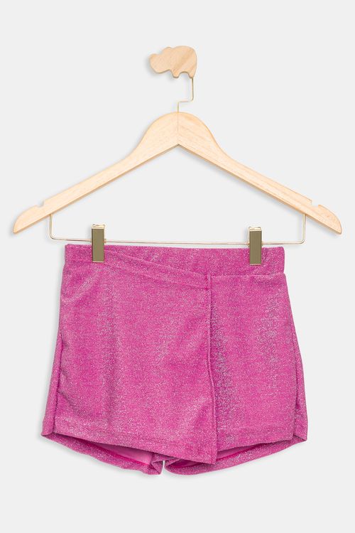 Shorts Saia Juvenil Rosa Tam 10 a 16