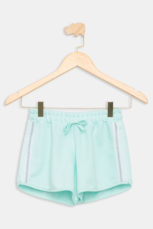 Shorts Infantil 10 a 16 anos Meninas Verde Claro