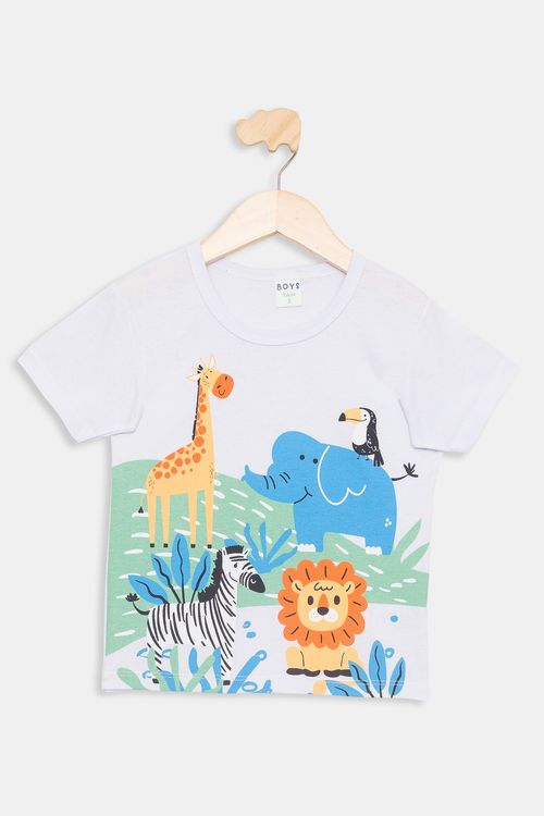 Camiseta Infantil Floresta Branca Tam 1 a 3