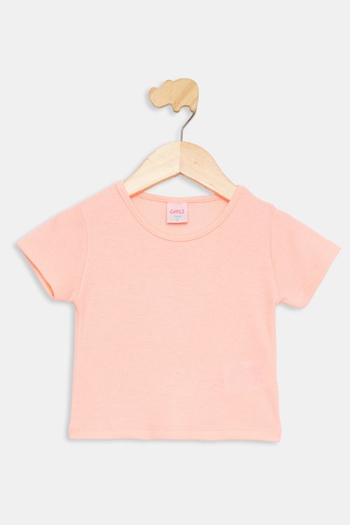 Blusa Infantil 1 a 3 Anos - Ribana - Coral Laranja Claro